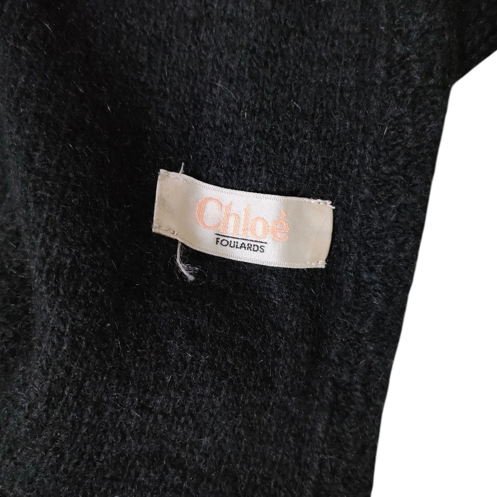 クロエ ロゴ 刺繍 ニット ストール