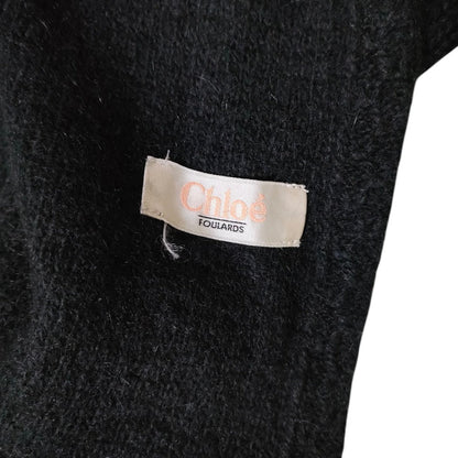 クロエ ロゴ 刺繍 ニット ストール