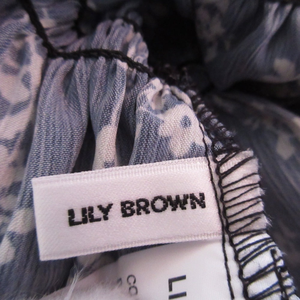LILY BROWN ヴィンテージフラワーパターン 2WAYクロップドプルオーバー