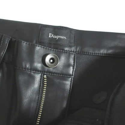 Diagram 24AW フェイク レザー スリム パンツ