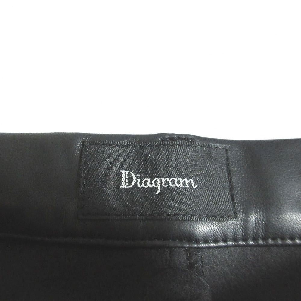 Diagram 24AW フェイク レザー スリム パンツ
