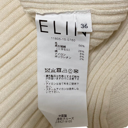 ELIN シルク ブレンド ハイ ネック ニット プルオーバー
