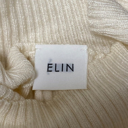 ELIN シルク ブレンド ハイ ネック ニット プルオーバー