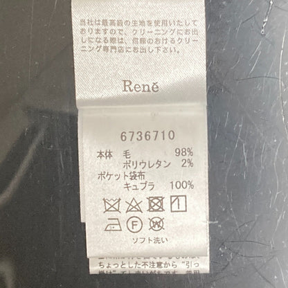 ルネ ウールノースリーブミディドレス