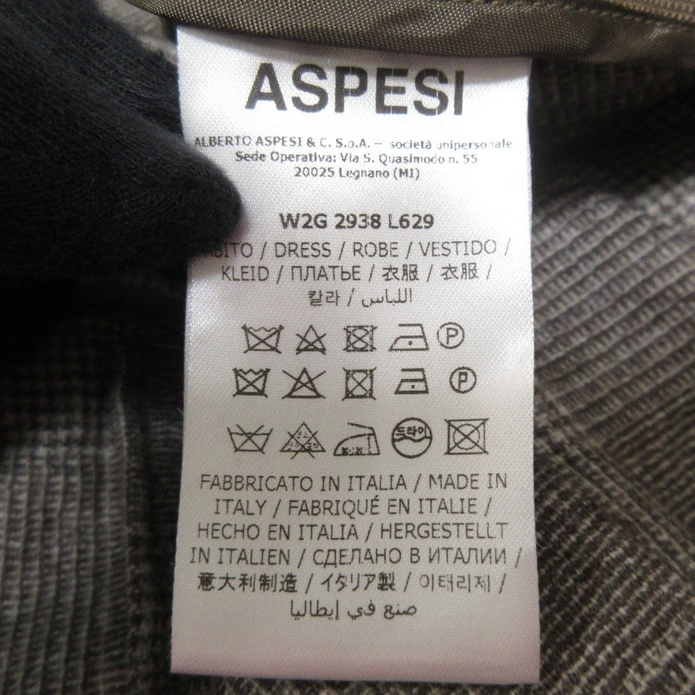 Aspesi ウール カシミヤ ブレンド ロング シャツ ドレス