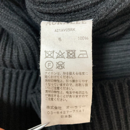 オーラリー WOOL RIB KNIT TURTLE NECK VEST ウールニットベスト