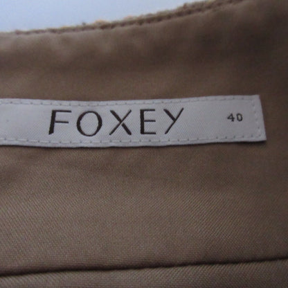 FOXEY ツイード フリンジ ヘム スカート