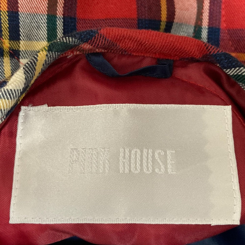 PINK HOUSE チェック ライナー フード コート