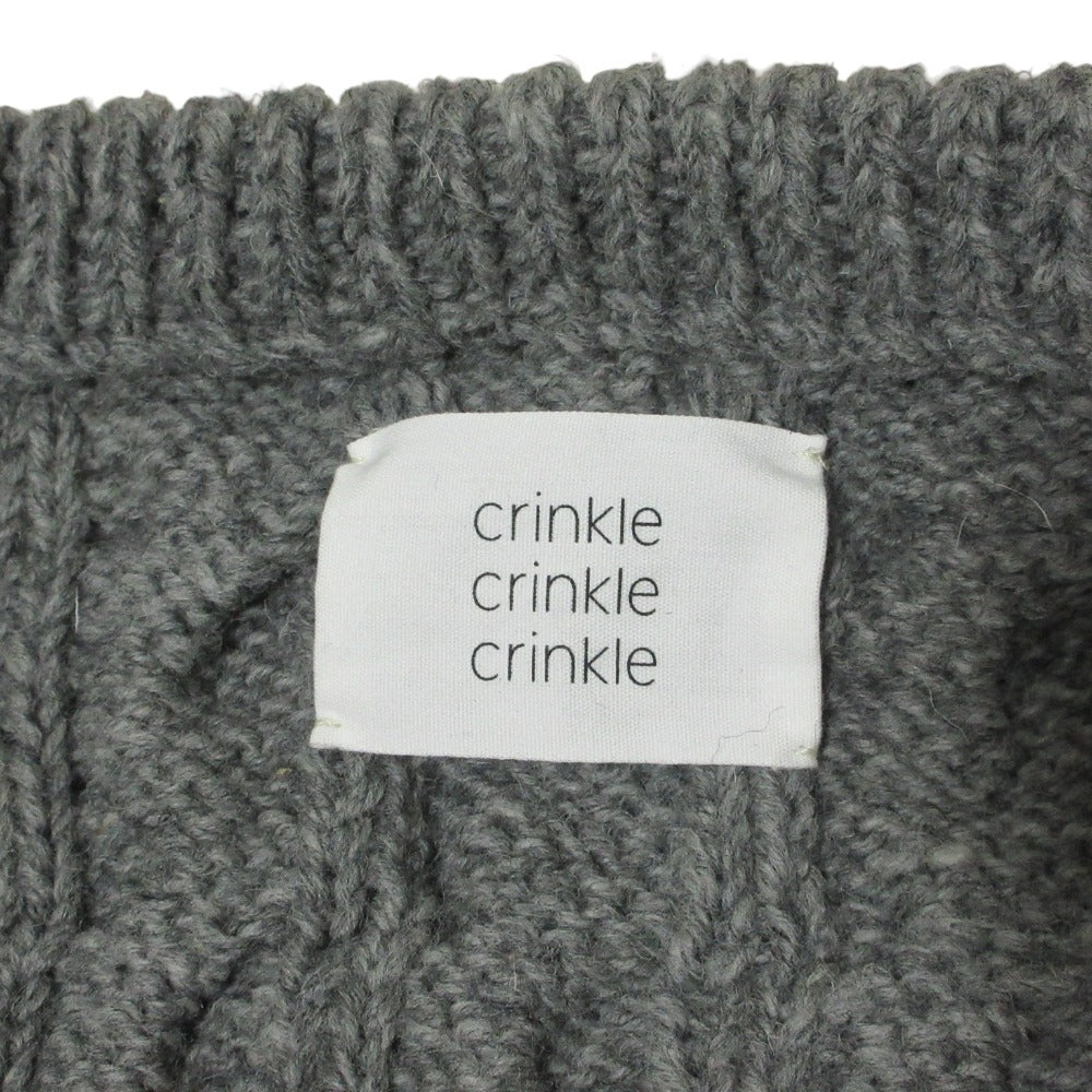 crinkle crinkle crinkle ケーブルニットカーディガン