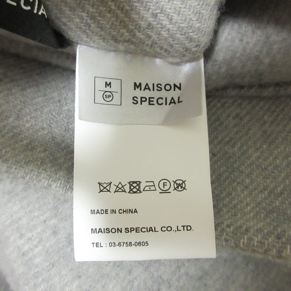 Maison Special PECOLAMB SUPER110's ノーカラー ロング コート