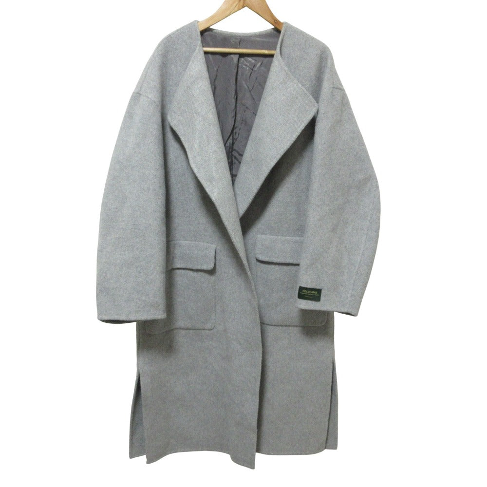 Maison Special PECOLAMB SUPER110's ノーカラー ロング コート