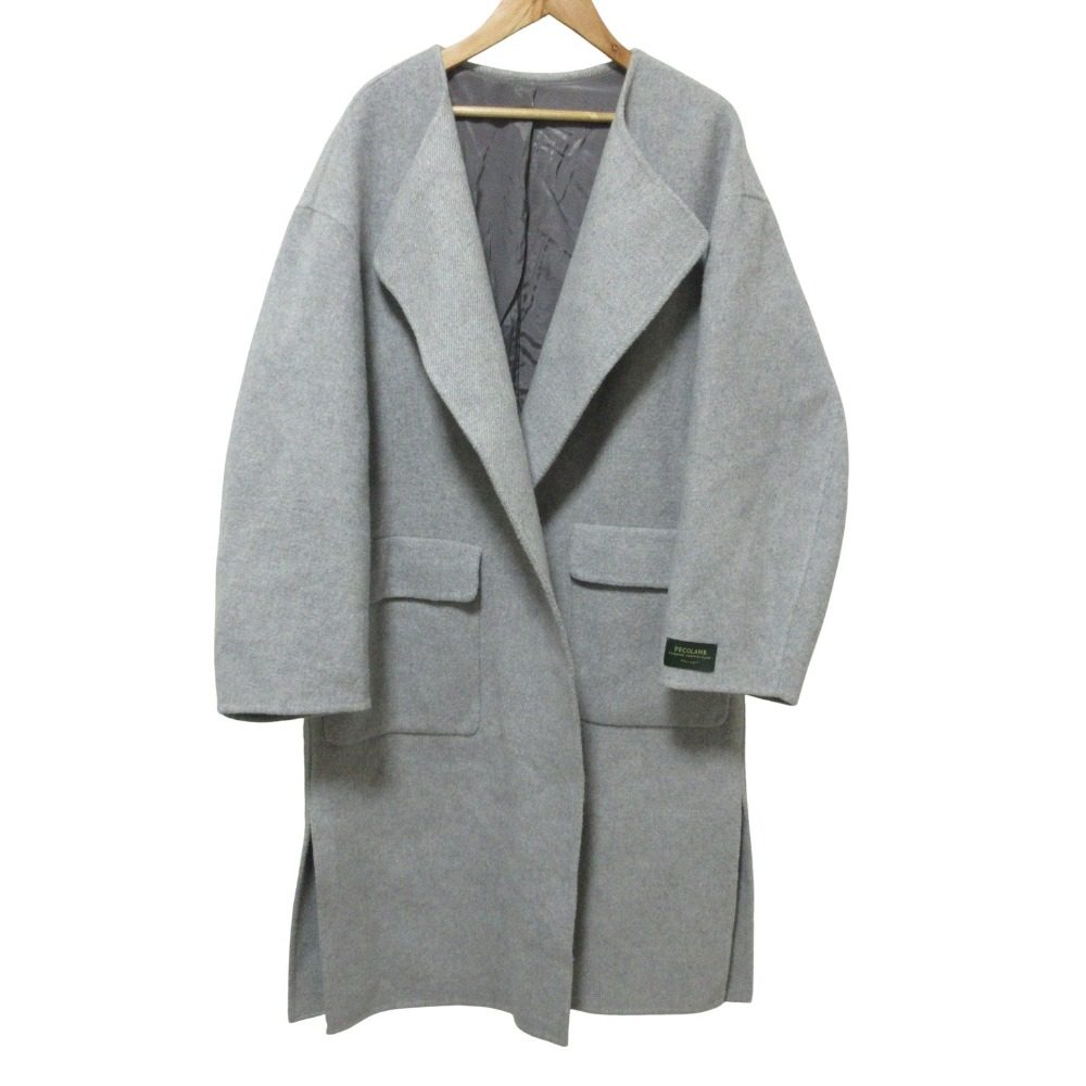 Maison Special PECOLAMB SUPER110's ノーカラー ロング コート