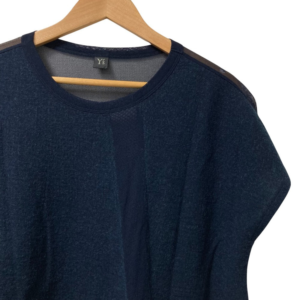 Y's POLYESTER TULLE x WOOL アンバランスTシャツ