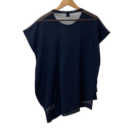ヨウジヤマモト ポリエステルチュール ウールニードルパンチ アンバランスTシャツ