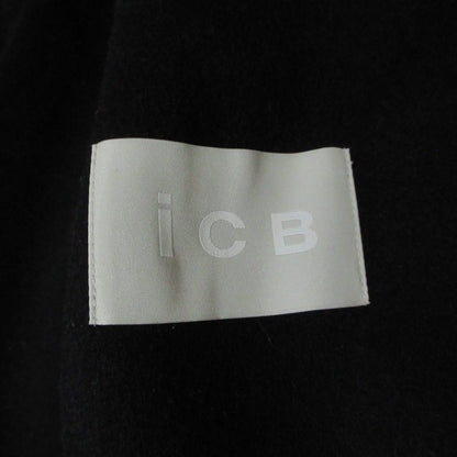 ICB カシミヤ ブレンド ウール ノーカラー コート