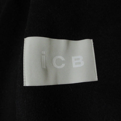 ICB カシミヤ ブレンド ウール ノーカラー コート