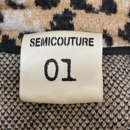 SEMICOUTURE レオパード コットン バルマカーン コート