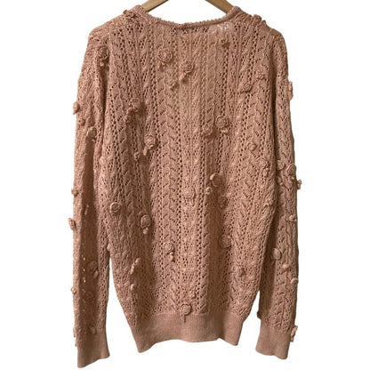 PINK HOUSE COLLECTION フラワーコサージュ カーディガン