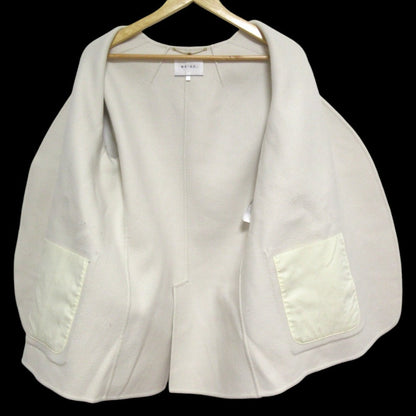 ベージュ ACTON ジャケット ウール ノーカラー ジャケット