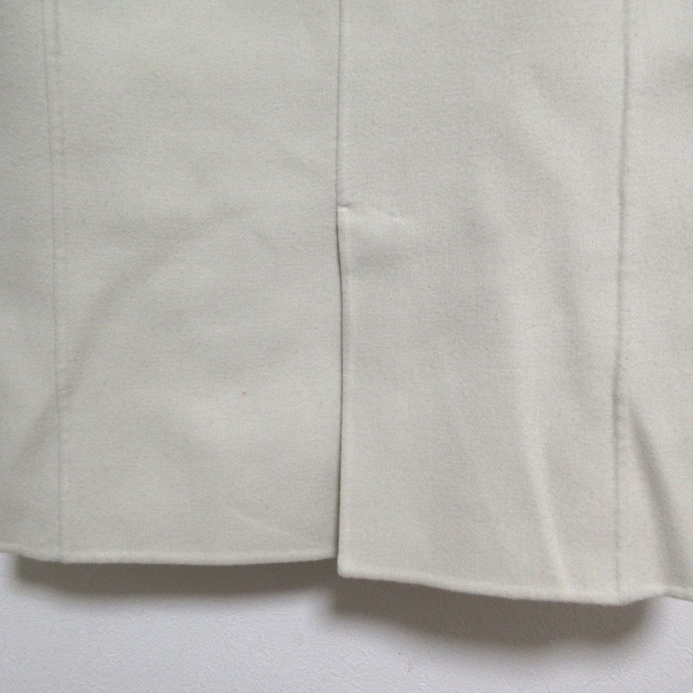 ベージュ ACTON ジャケット ウール ノーカラー ジャケット