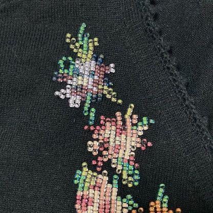 ヴィヴィアンタム ビーズ刺繍ニットカットソー