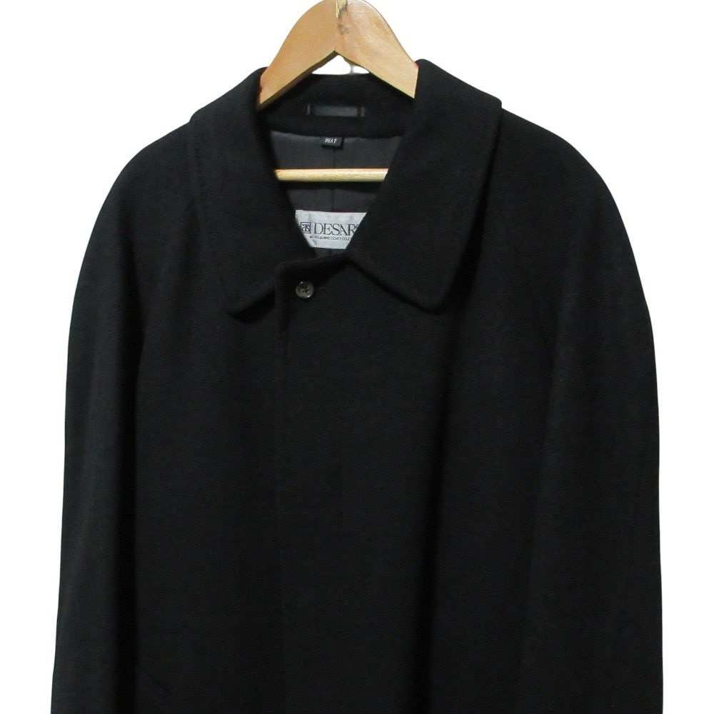 DESARS ツバメ コート カシミヤ ロング シングル カラー コート