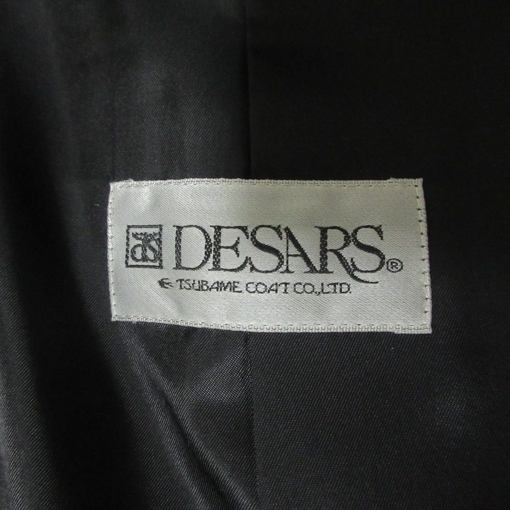 DESARS ツバメ コート カシミヤ ロング シングル カラー コート