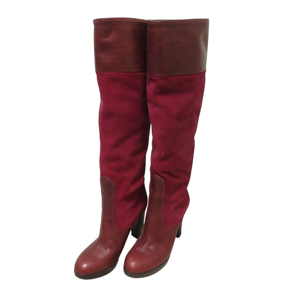 クロエ スエード レザー ロング ブーツ