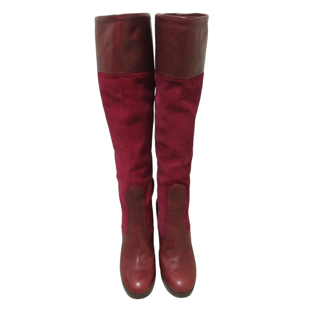 クロエ スエード レザー ロング ブーツ