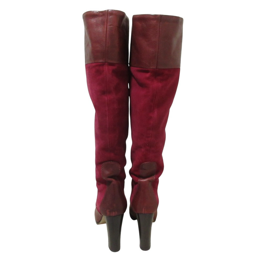 クロエ スエード レザー ロング ブーツ