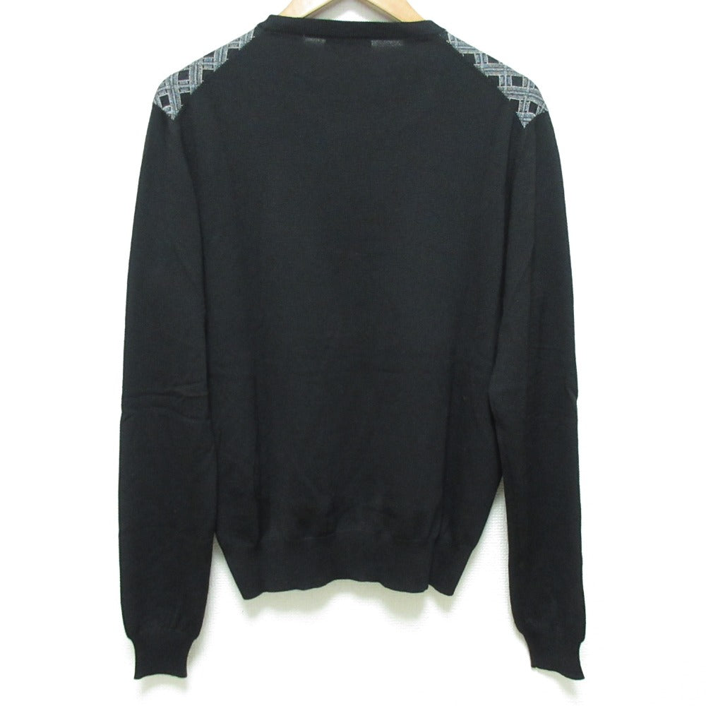 プラダ チェック ジャカード ウール セーター