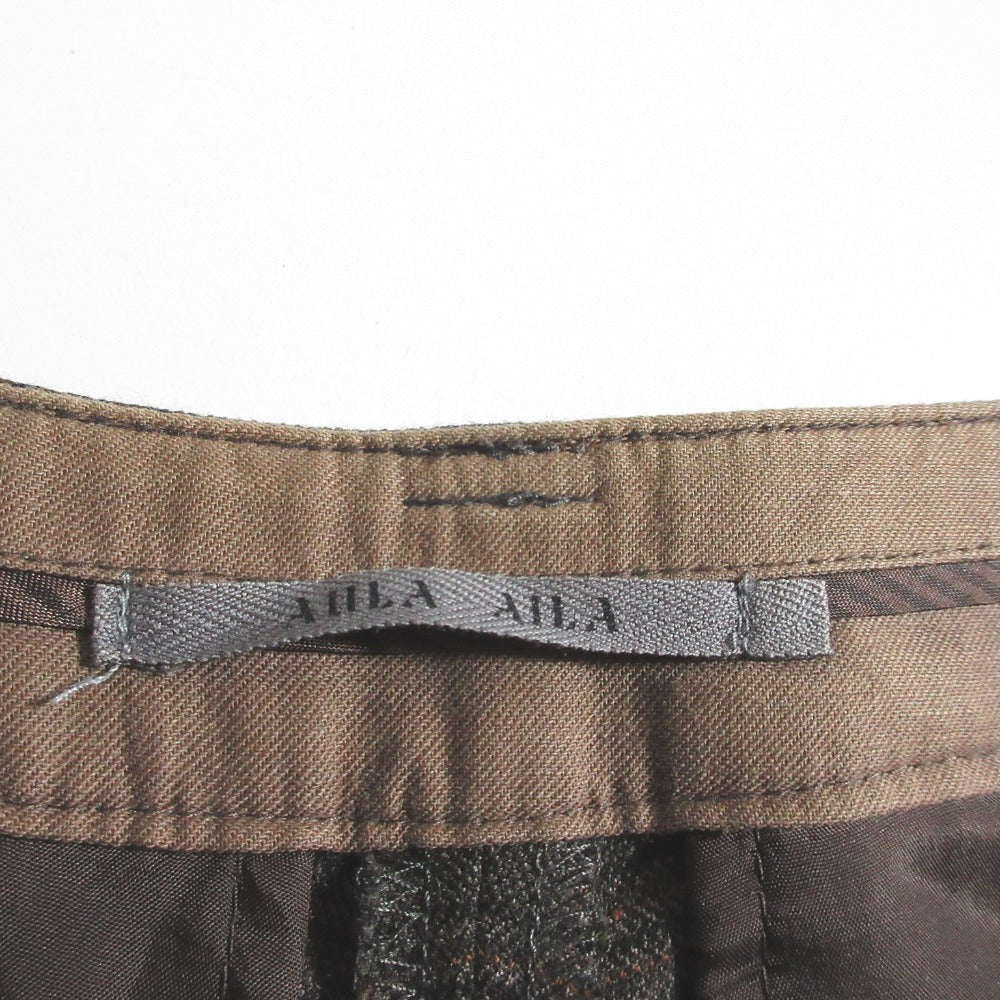 AULA AILA チェック テーパード パンツ