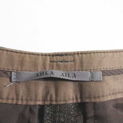 AULA AILA チェック テーパード パンツ
