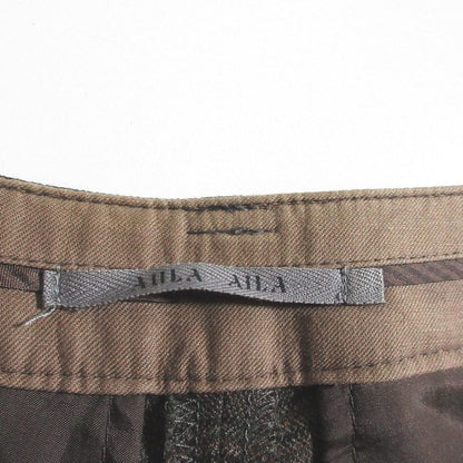 AULA AILA チェック テーパード パンツ