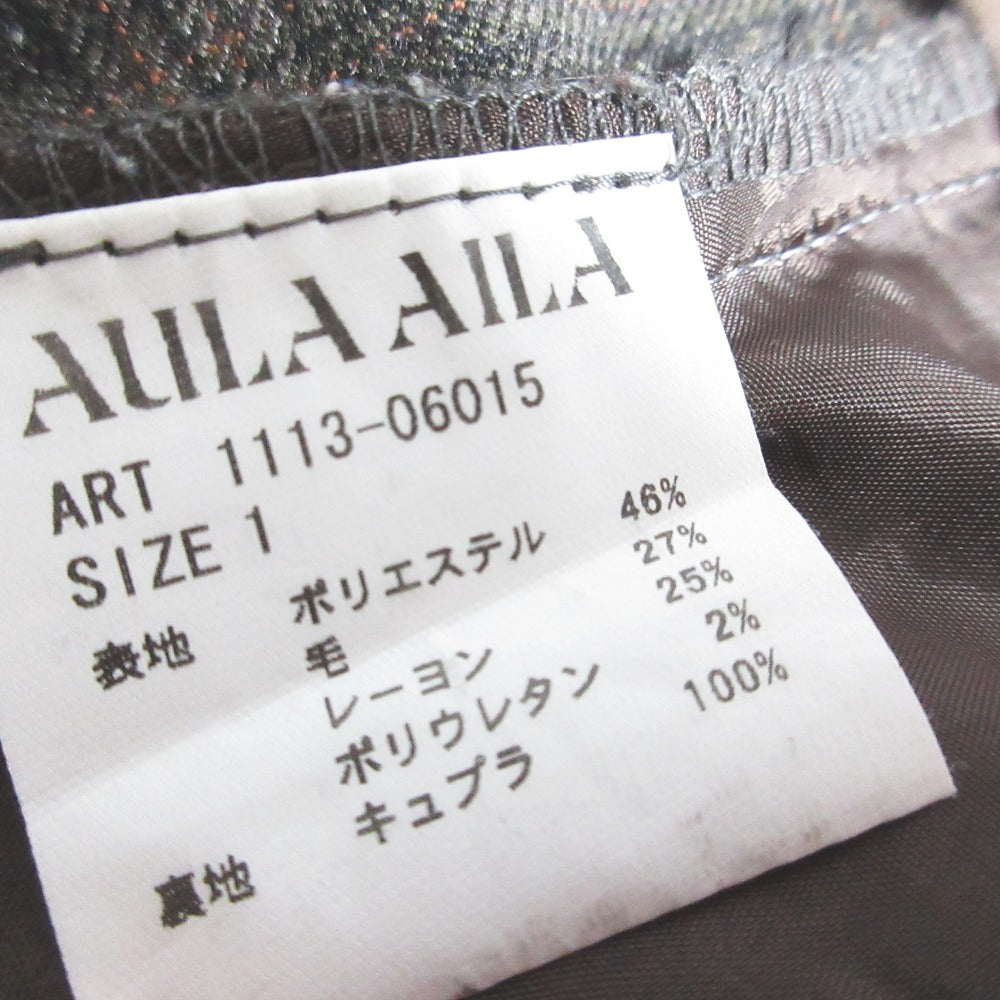 AULA AILA チェック テーパード パンツ
