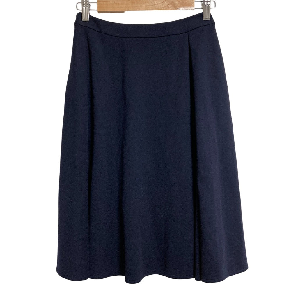 Rene ストレッチ ギャザー ノーカラー ジャケット 膝丈 スカート セットアップ