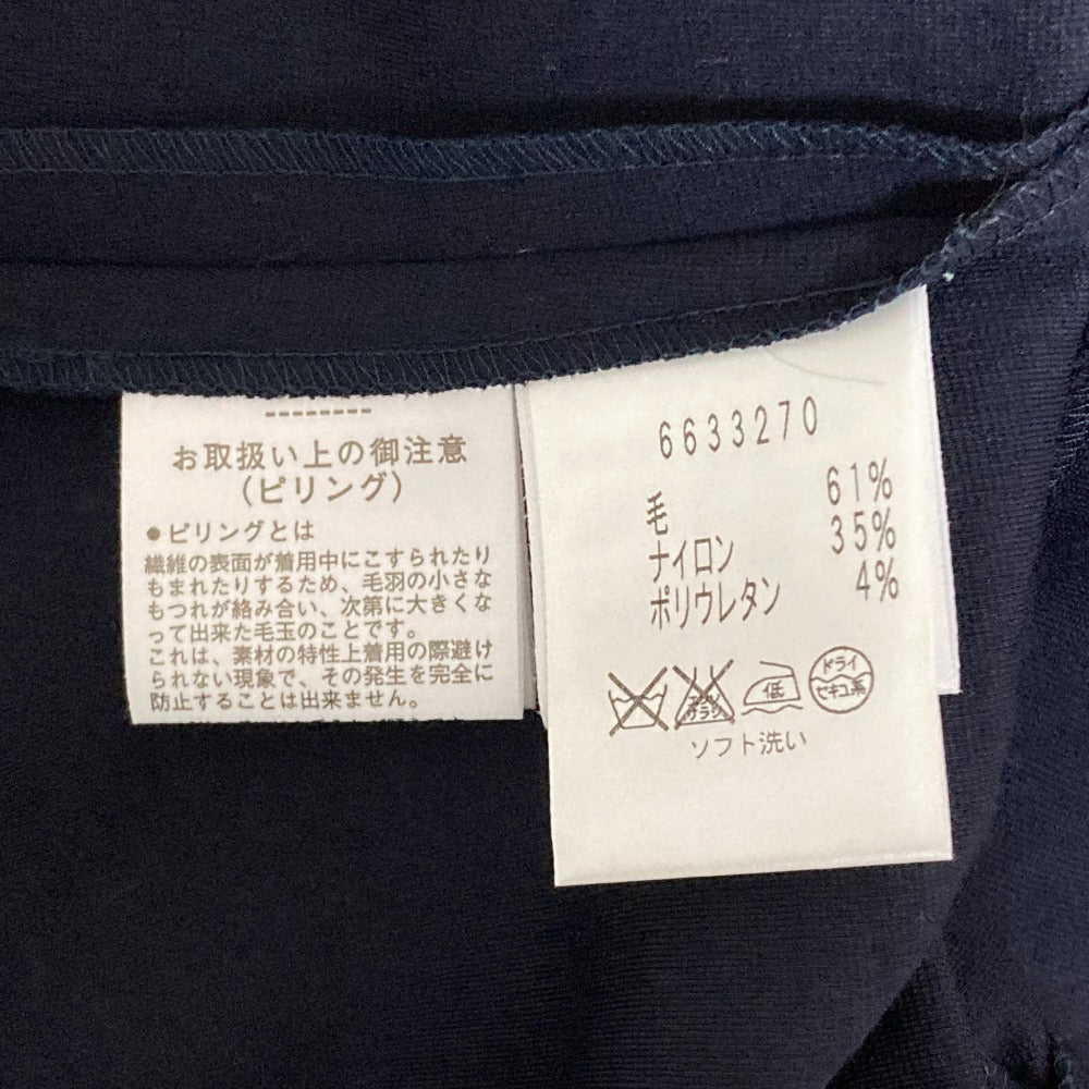 Rene ストレッチ ギャザー ノーカラー ジャケット 膝丈 スカート セットアップ