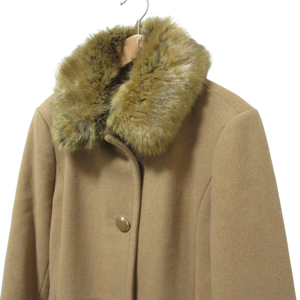 ケイト スペード ニューヨーク フェイク ファー ウール コート