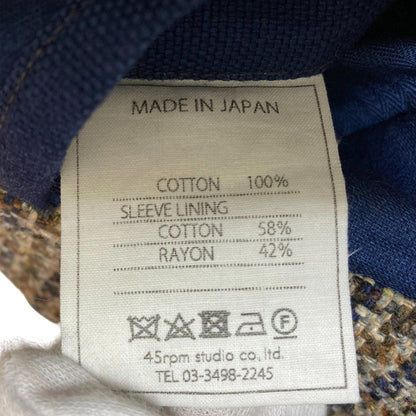 45R AKIYA ボレロ コットン ツイード ボレロ