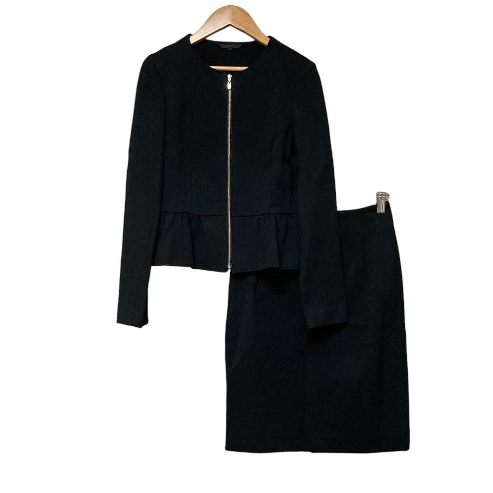 ANAYI ノー カラー ペプラム ジャケット セット アップ