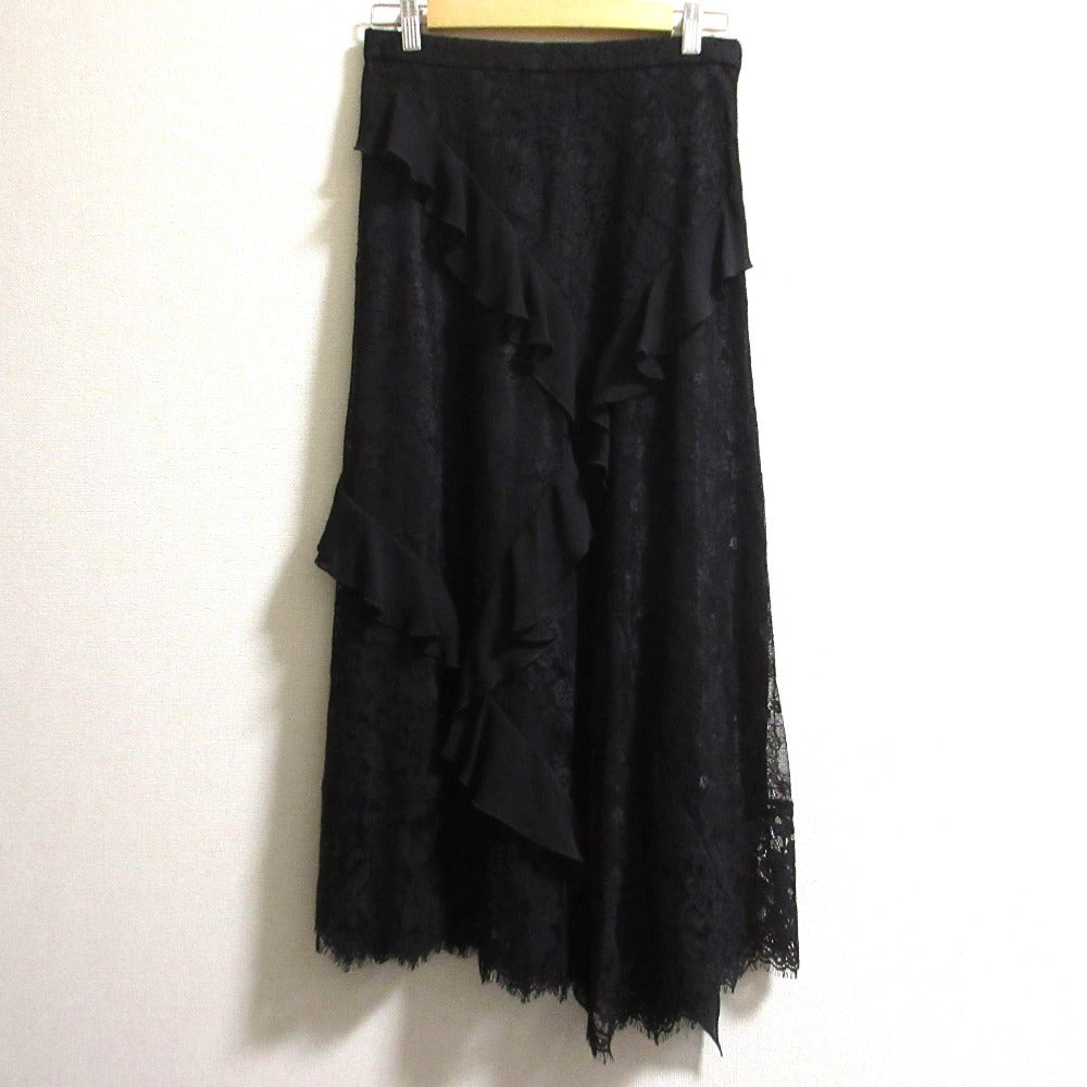GRACE CONTINENTAL シフォン トリミング レース スカート