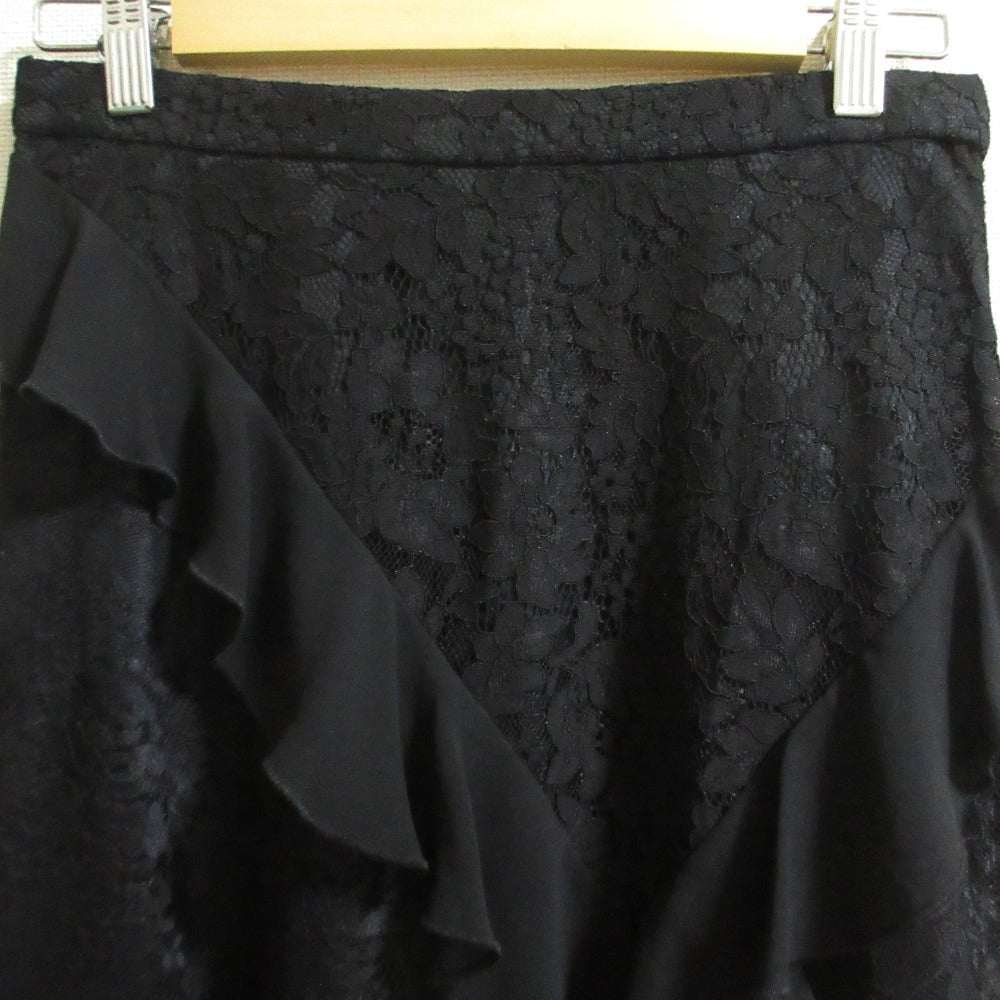 GRACE CONTINENTAL シフォン トリミング レース スカート