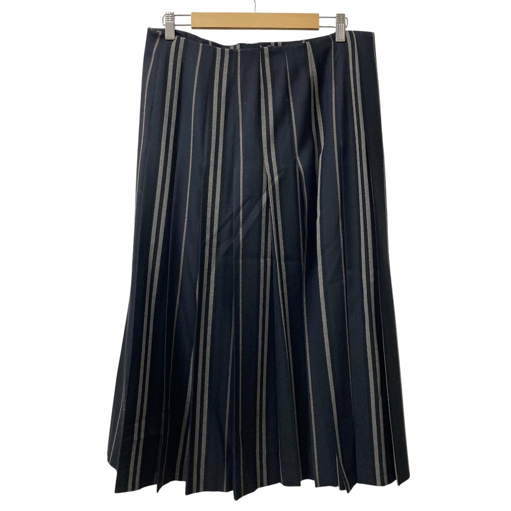 バーバリー ロンドン ストライプ プリーツ キルト スカート