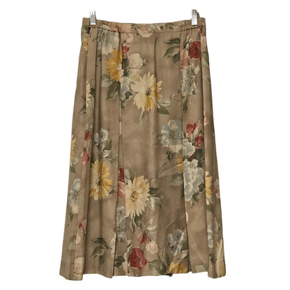 バーバリーズ ヴィンテージ フラワー プリント プリーツ スカート