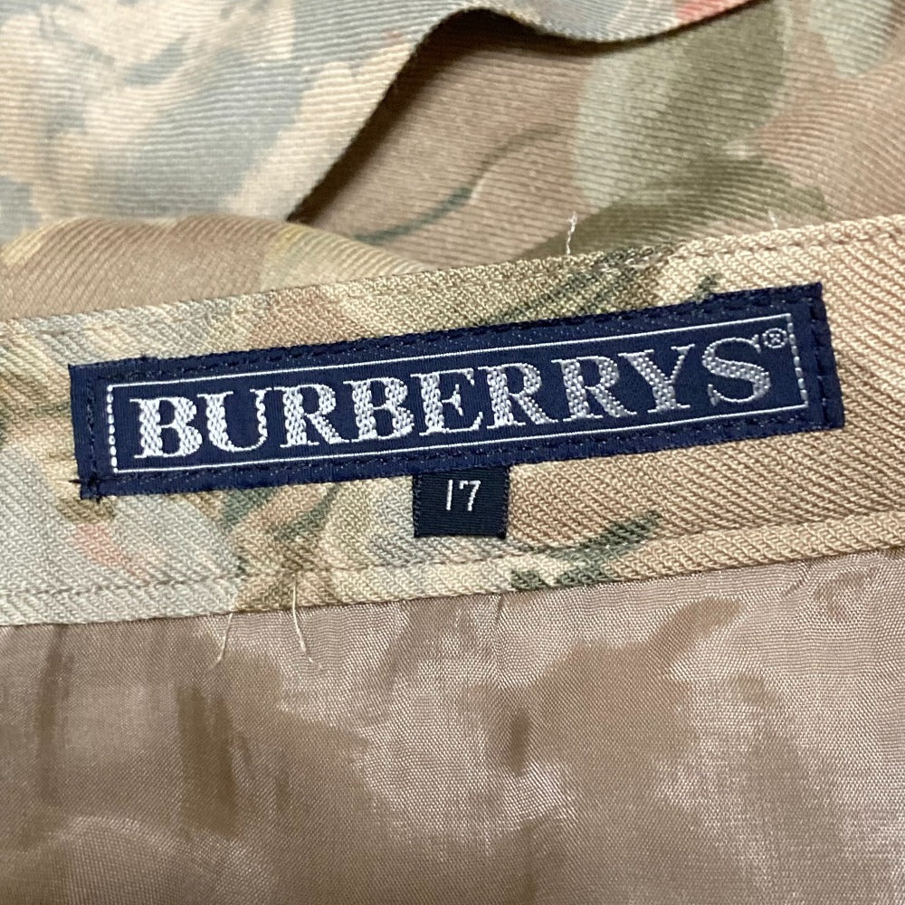 バーバリーズ ヴィンテージ フラワー プリント プリーツ スカート