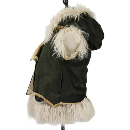 IF SIX WAS NINE BRONDY ラムファー カンガルーレザー 2wayベストジャケット