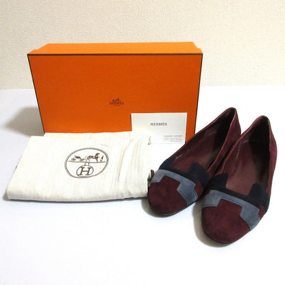 エルメス H フラットパンプス35 1/236.5 レザー パンプス
