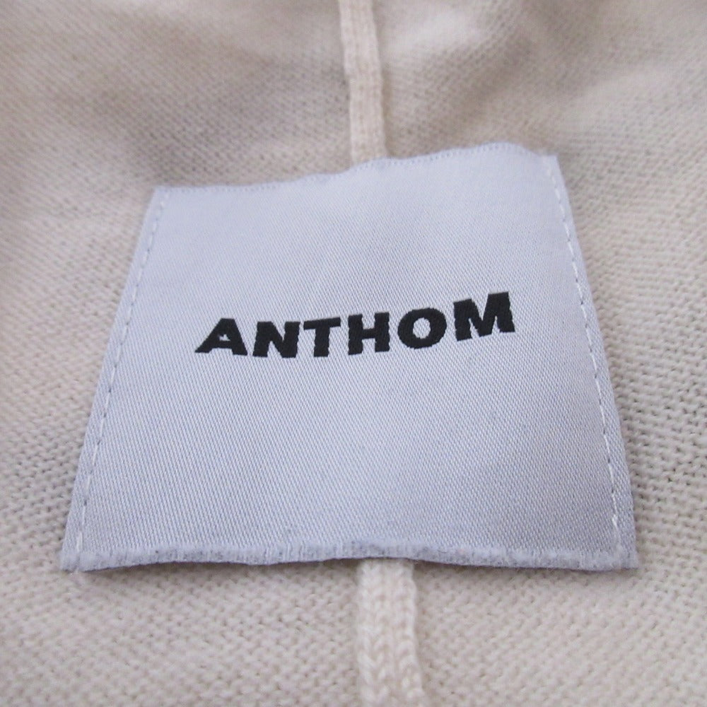 ANTHOM Vネックボーダーニットプルオーバー