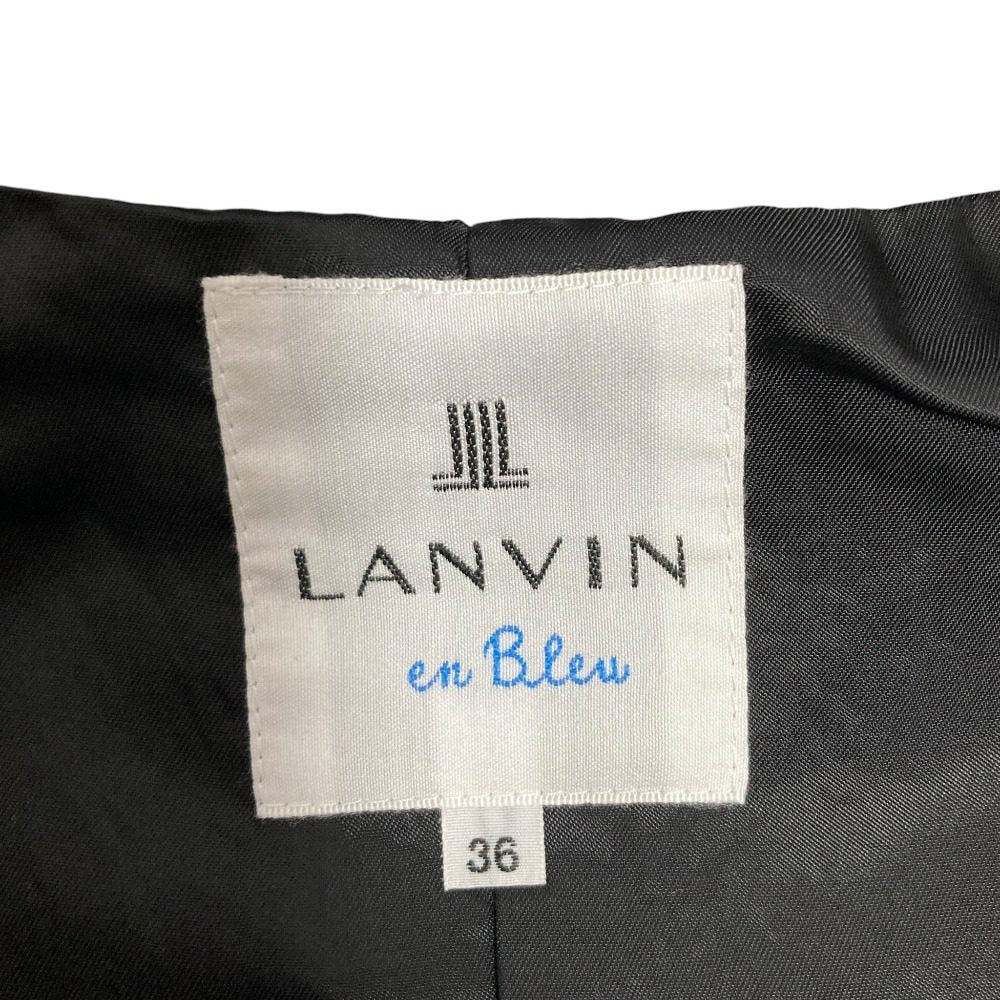 ランバンオンブルー コサージュ付きツイードコート