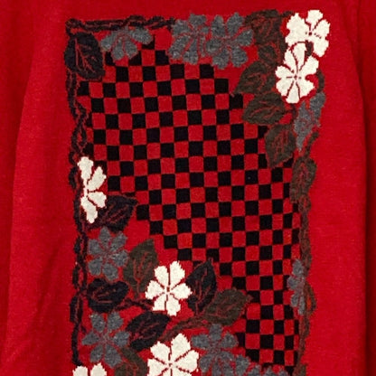 トヨコサイトウ フラワー刺繍ニットセーター